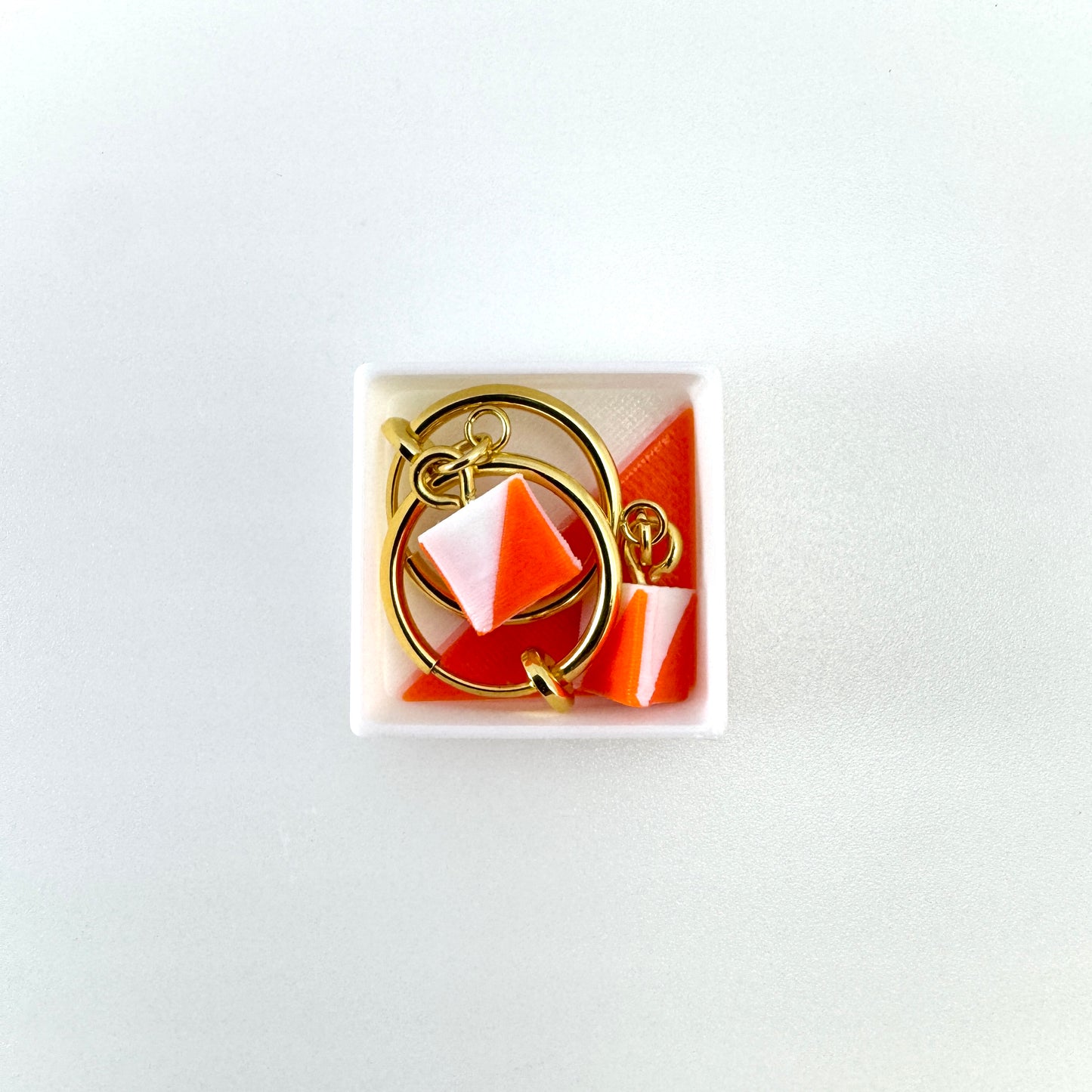 Orienteering Flag Earrings - Clip-on Hoop